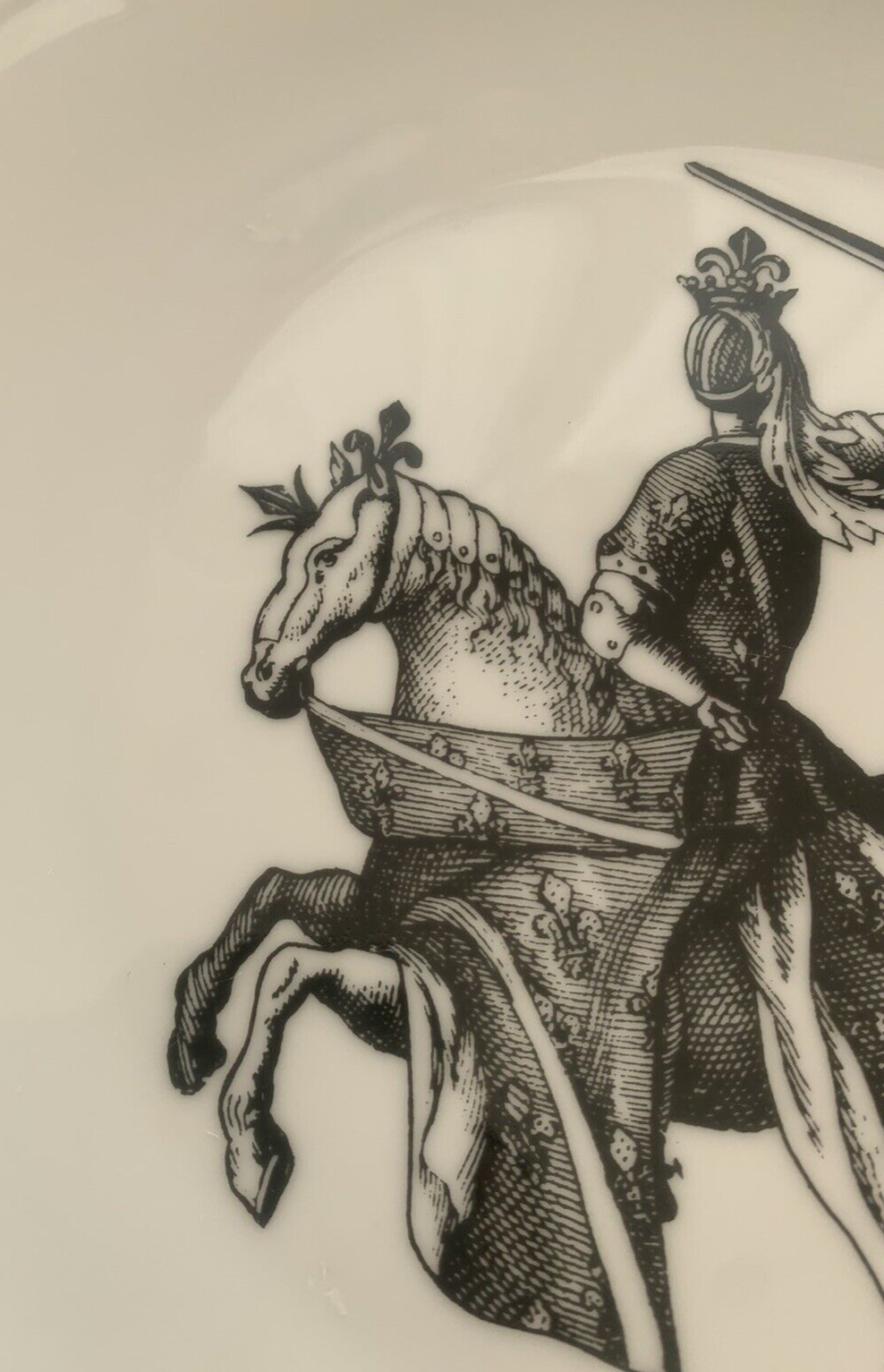 Tirschenreuth Assiette Porcelaine Germany A Mur Chevalier 1 Vintage 25 CM