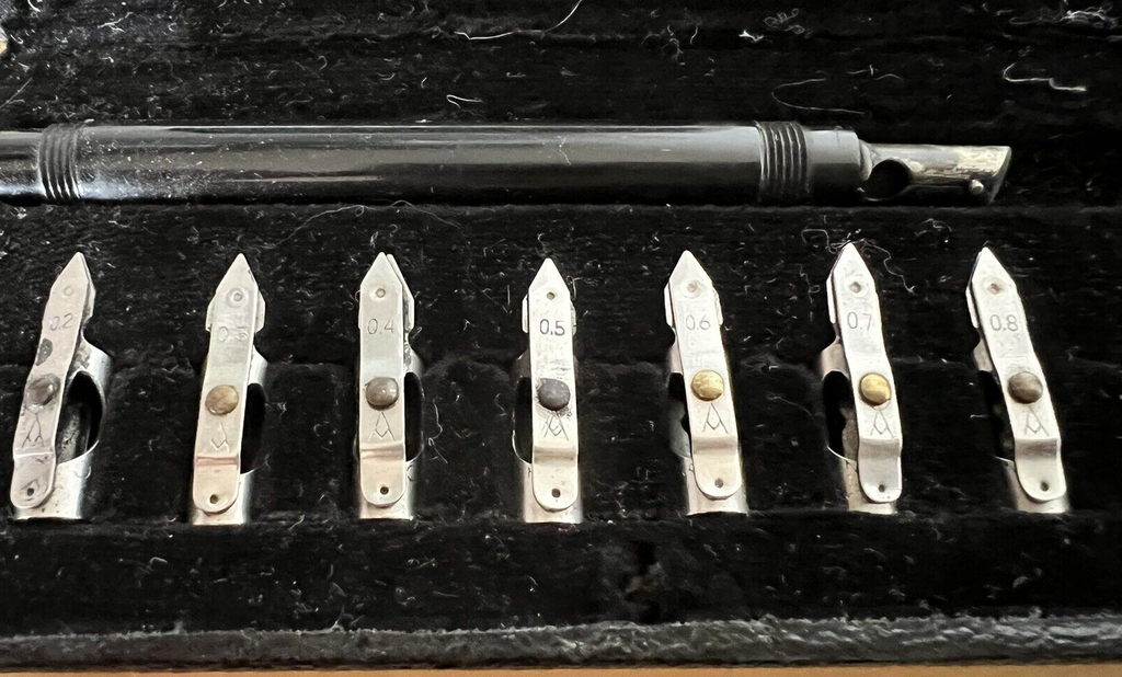🔴 OSA TECNOGRAF penna TECNICA con astuccio pennini vintage