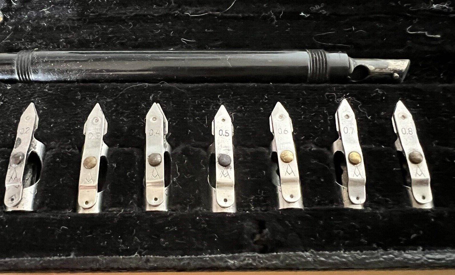 🔴 OSA TECNOGRAF penna TECNICA con astuccio pennini vintage