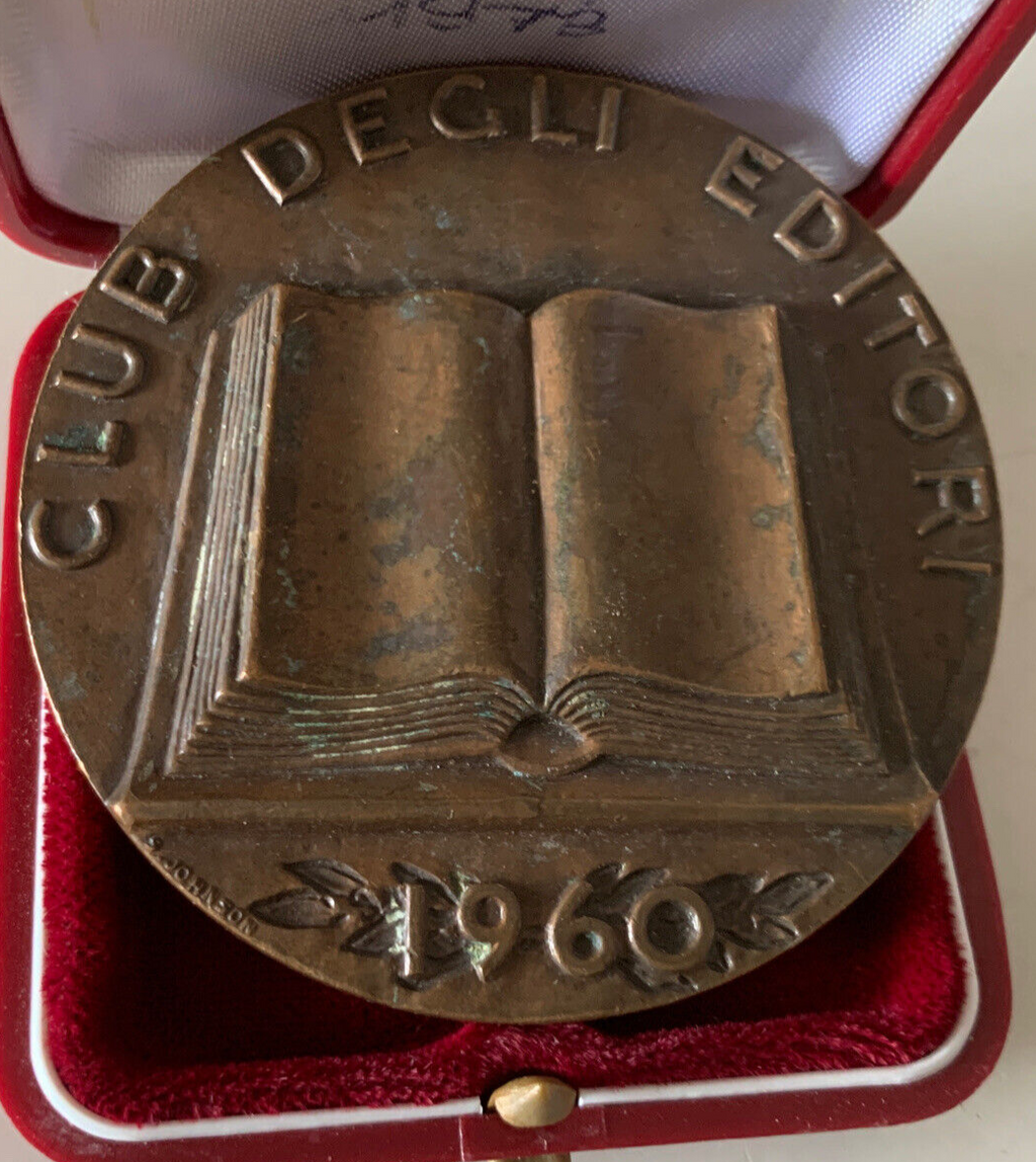 Large Medal - Bronze Club Of Editors Faithful to The Book 1960, Vintage