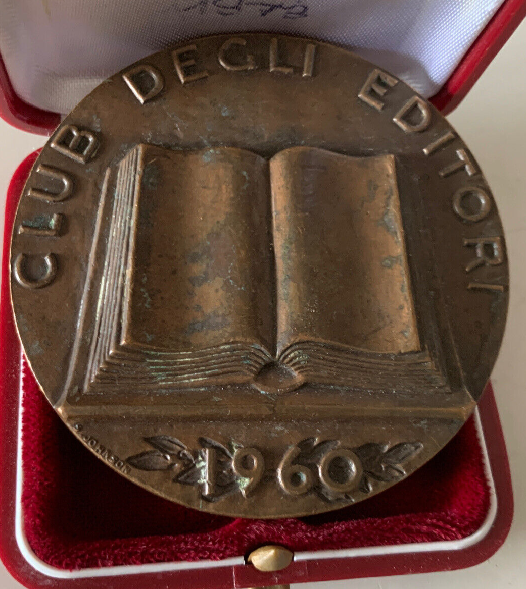 Large Medal - Bronze Club Of Editors Faithful to The Book 1960, Vintage