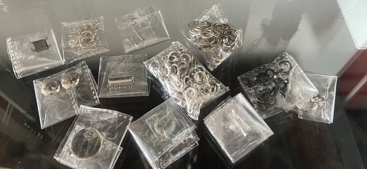 🔴 Halskettenverschlüsse mit Karabiner, Konvolut mit 71 Stück, ebenfalls Vintage 