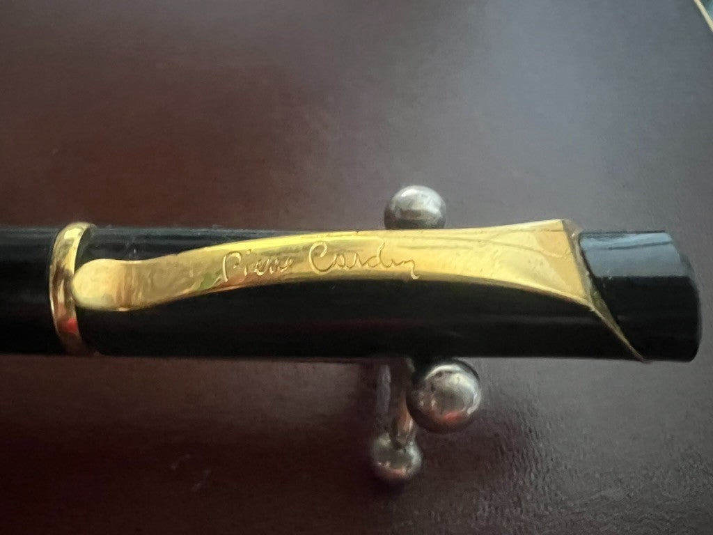 🔴 PIERRE CARDIN penna stilografica nera pennino laminato oro M con astuccio