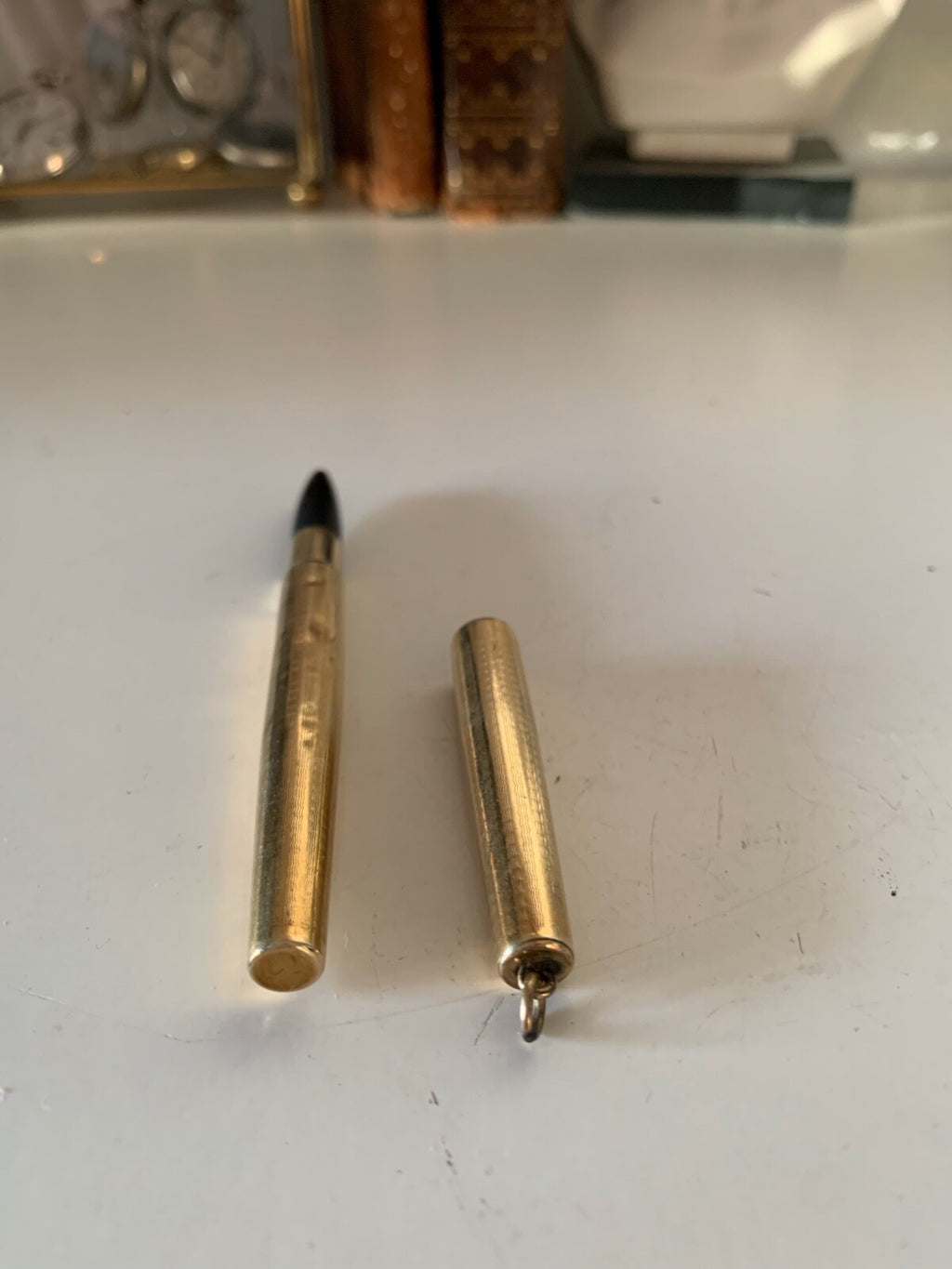 🔴 Penna a sfera MALBCR 45 gold plated ceselli ad onde, vintage da collezione