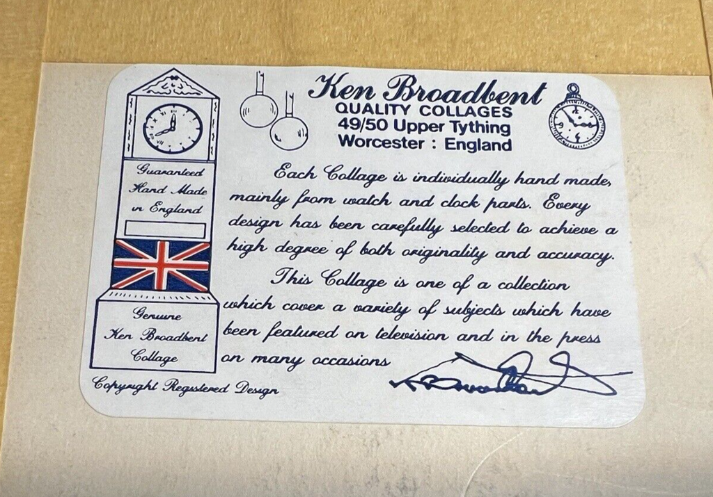 🔴 KEN BROADBENT movements authentic Rolls Royce car painting 17x14.5 cm 