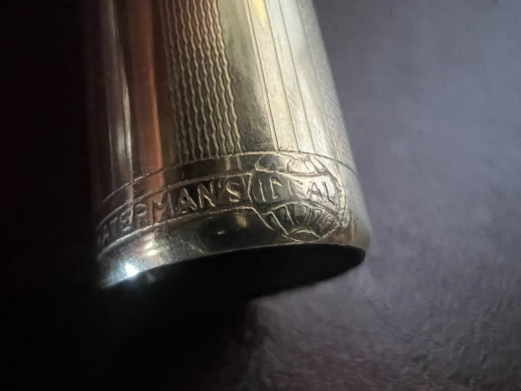 DE WATERMAN Capuche Stylo-Plume Stylo à Plume Plaqué Or Vintage Parties B 