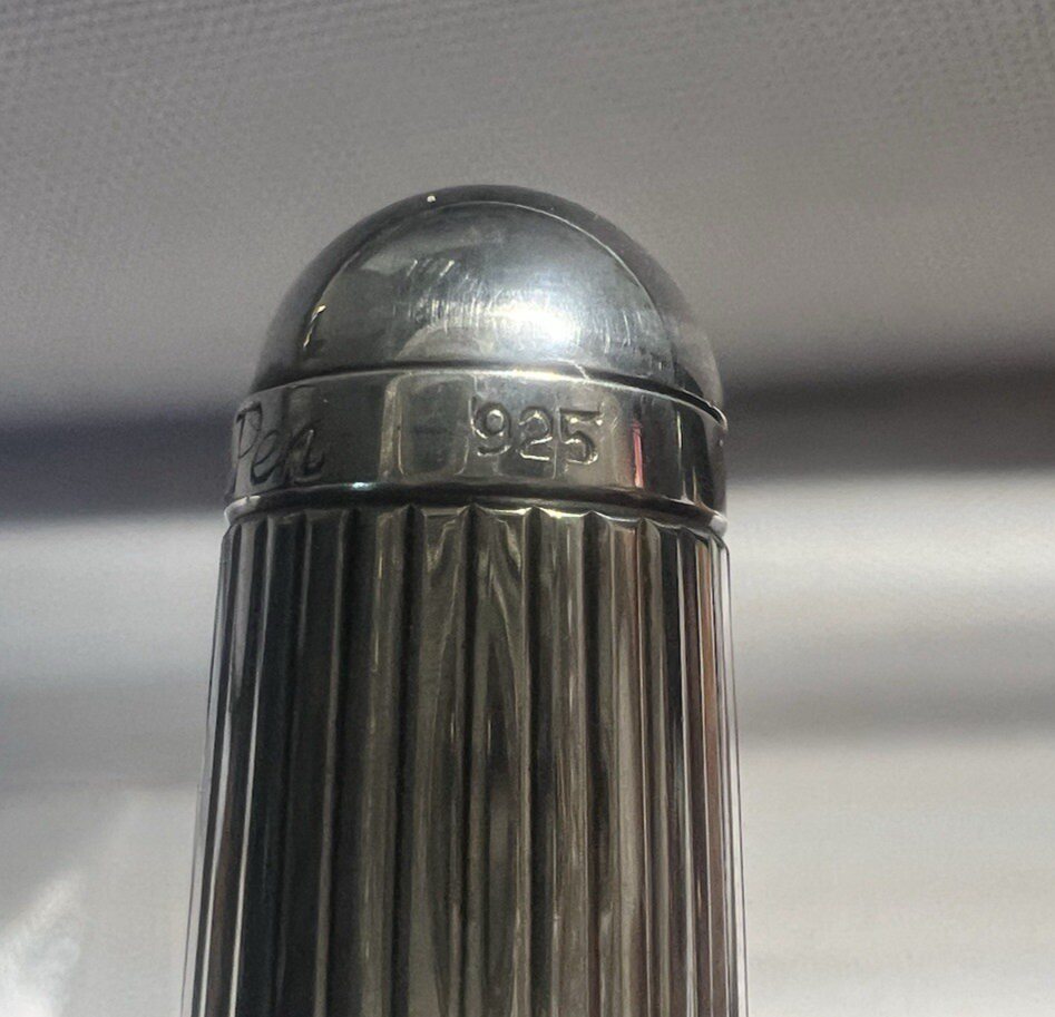 🔴 LECCE PEN penna sfera ARGENTO 925 MASSICCIO meccanismo rotazione scrive