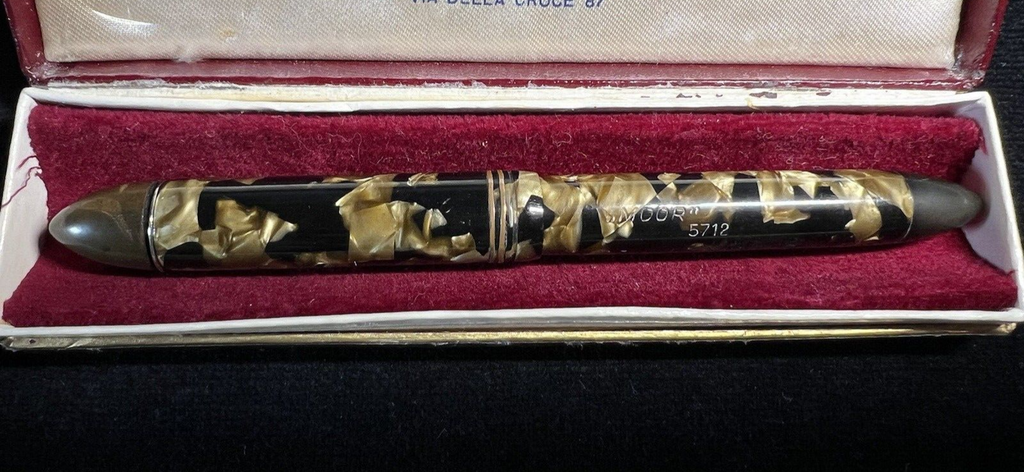 🔴 MOOR 5712 penna stilografica celluloide leva SCRIVE vintage 1940