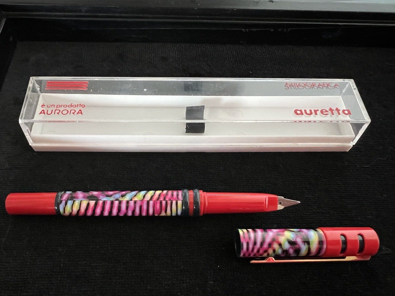 Auretta Stylo-Plume Stylo à Plume par Aurora Tigre Jungle Cartouches Cru 1970' 