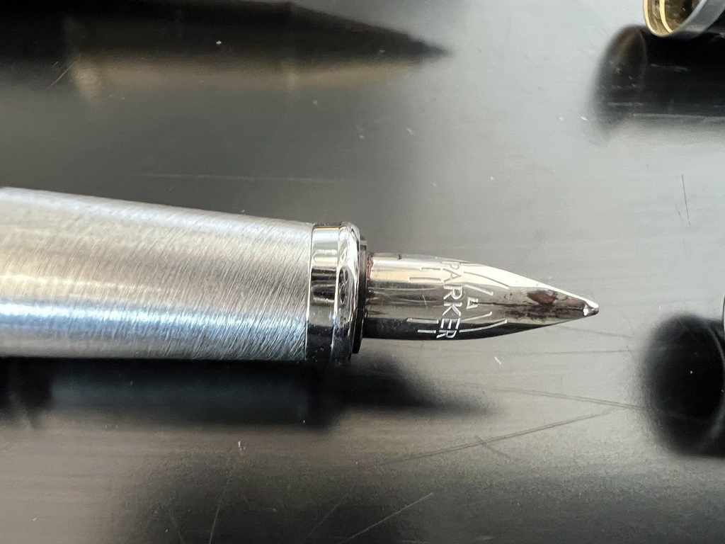 Parker Pens Sphere And Fountain Pen Im Lacquer Black-Blue Chrome 4 Scrivono