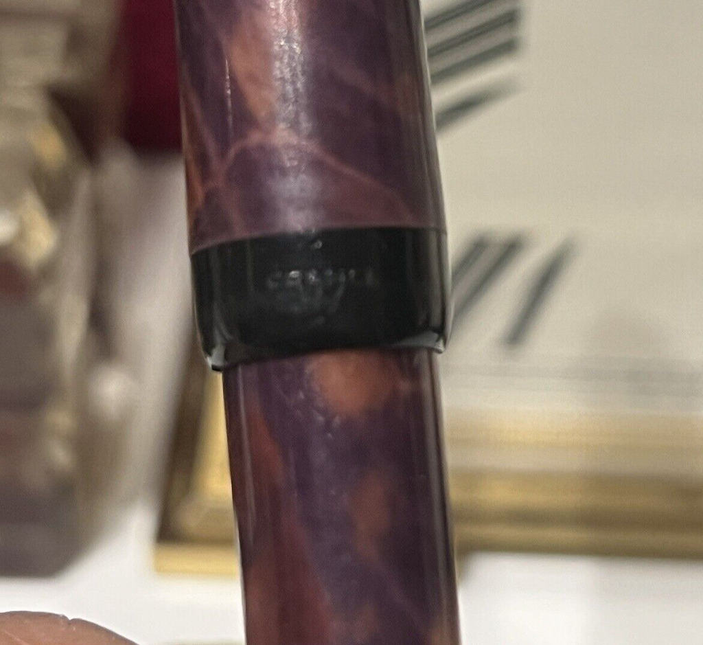 🔴 WATERMAN penna roller legno con venature naturali scrive vintage