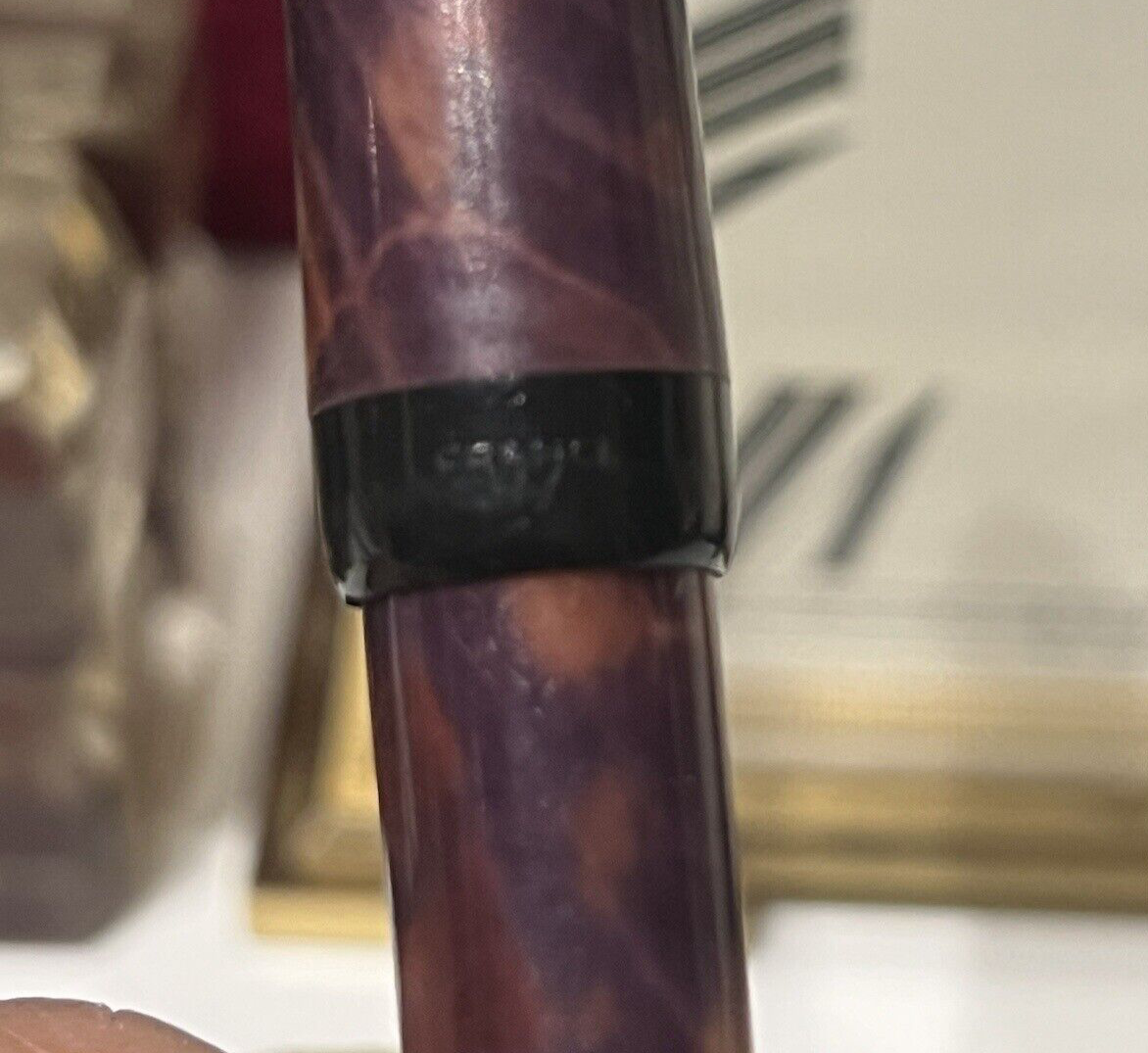 🔴 WATERMAN penna roller legno con venature naturali scrive vintage