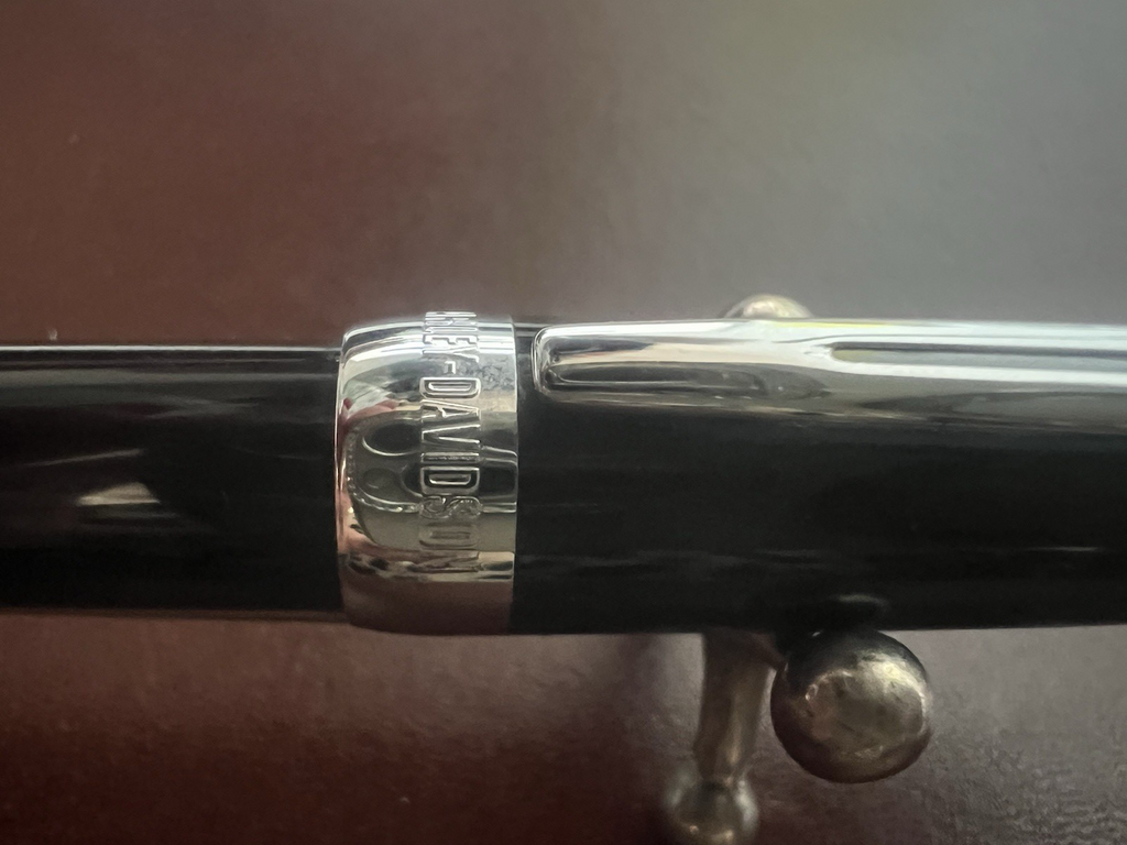 Waterman Ballpoint Pen Harley Davidson Black Motorcycle American Flag Writes