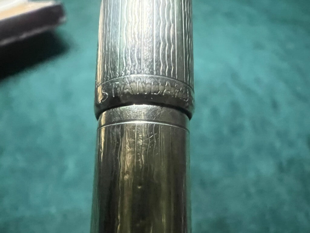 Standard-Füllfederhalter mit einziehbarer Goldfeder, funktionsfähig, Vintage 