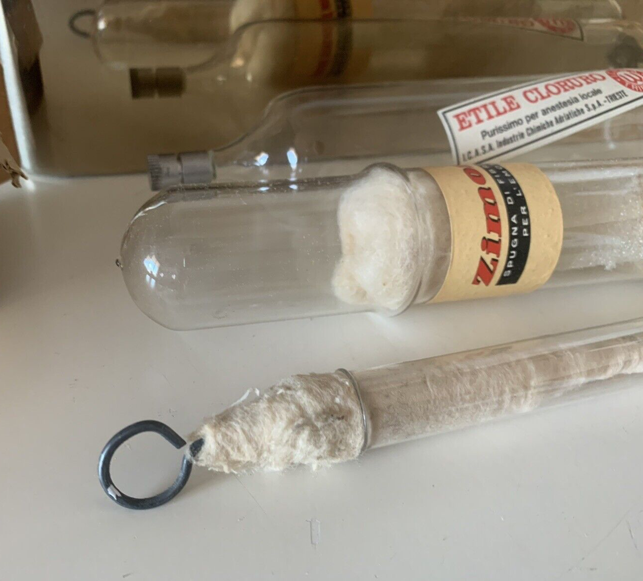 Ampullen Médicale Laboratoire Verre Soufflé Et Zimospuma Vintage