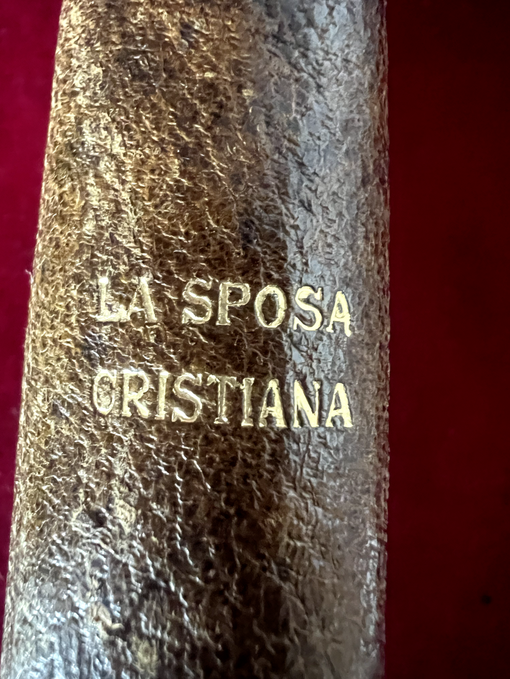 Livre Le Mariage Chrétien Avec Santini Antique Avec Effige Ciselé Bas-Relief 