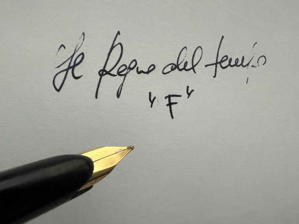 Lalex Stylo-Plume Stylo à Plume Corps Plaqué Or Italienne Écrit Cartouches Cru