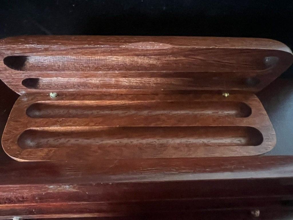 Boîtes Stylo-Plume Stylo à Plume Sphère Bois Trousse 2 Places Lot 3 Pièces 