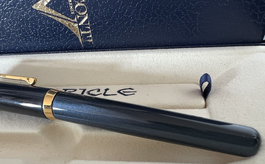 🔴 VISCONTI Pericle Kugelschreiber, blau marmoriert, mit Box und Zertifikat 