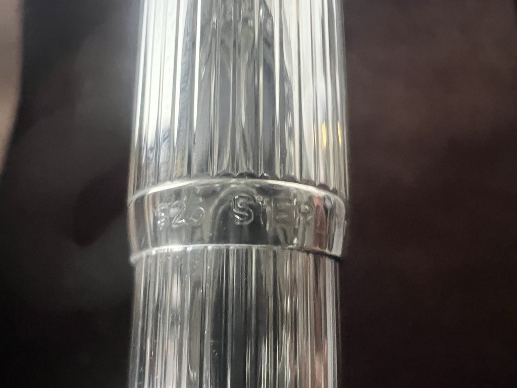 🔴 DUNHILL penna stilografica ARGENTO 925 STERLING pennino ORO M Montblanc