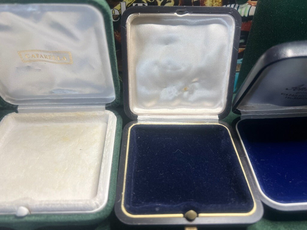 🔴 Vintage Schmuckkästchen für Anhänger, Ohrringe, Manschettenknöpfe, Etuis, 4er-Set 