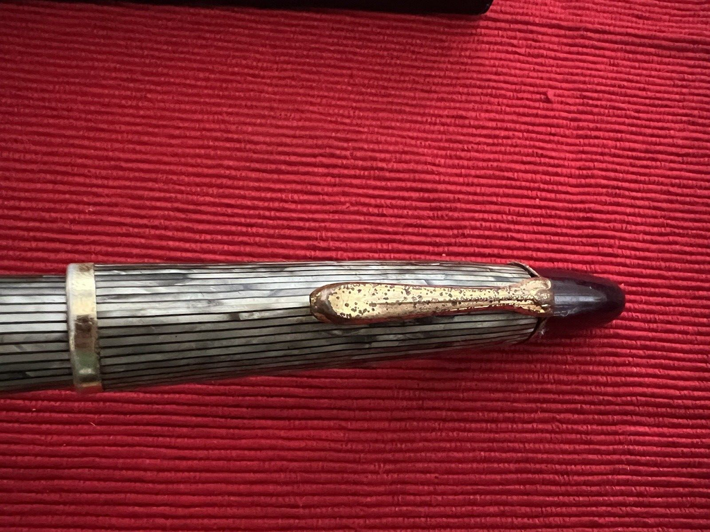 🔴 EXCELSIOR penna stilografica celluloide marmorizzata pistone vintage SCRIVE