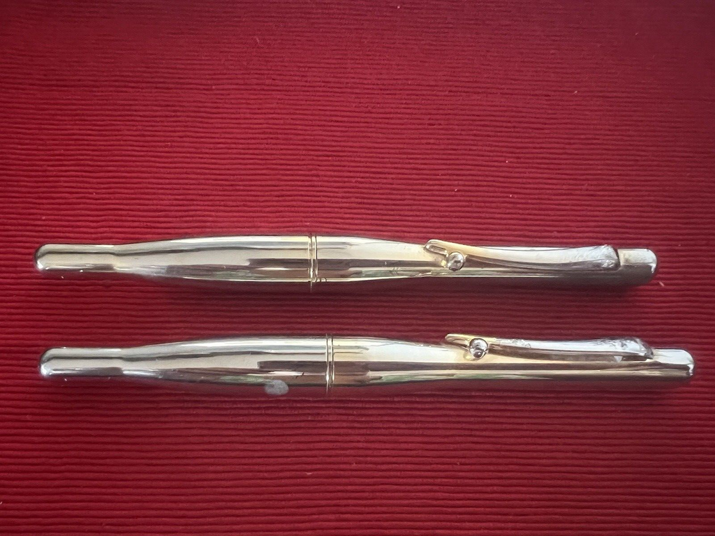 Stilus Penne Stylos-Plumes Chrome Cartouche Cinq Iridium Scrivono 2 Penne