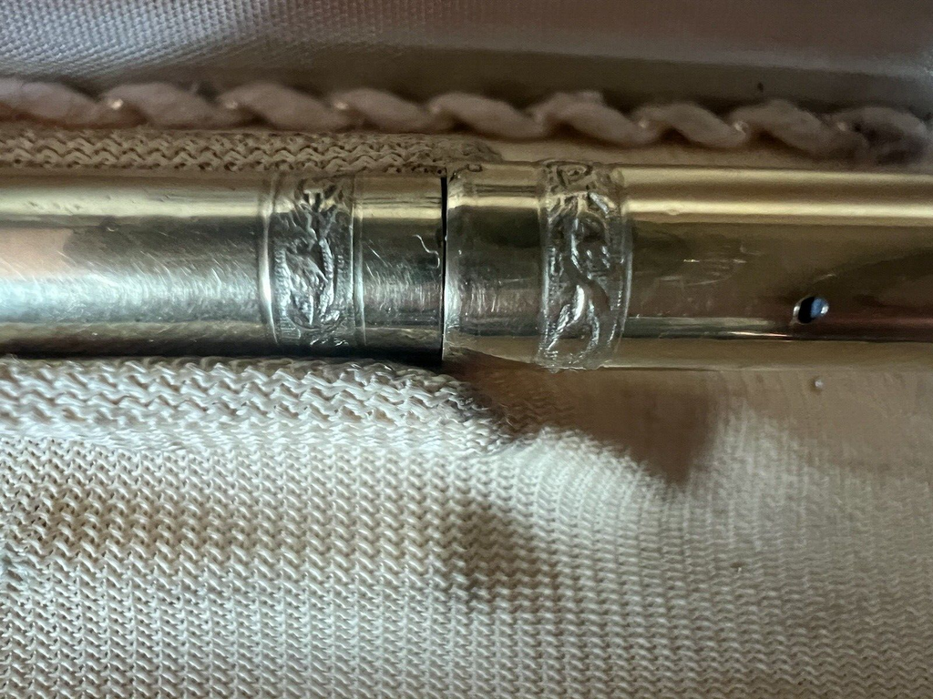 Anglo Amer Stylo-Plume Stylo à Plume Rétractable Or Fonctionne Vintage B