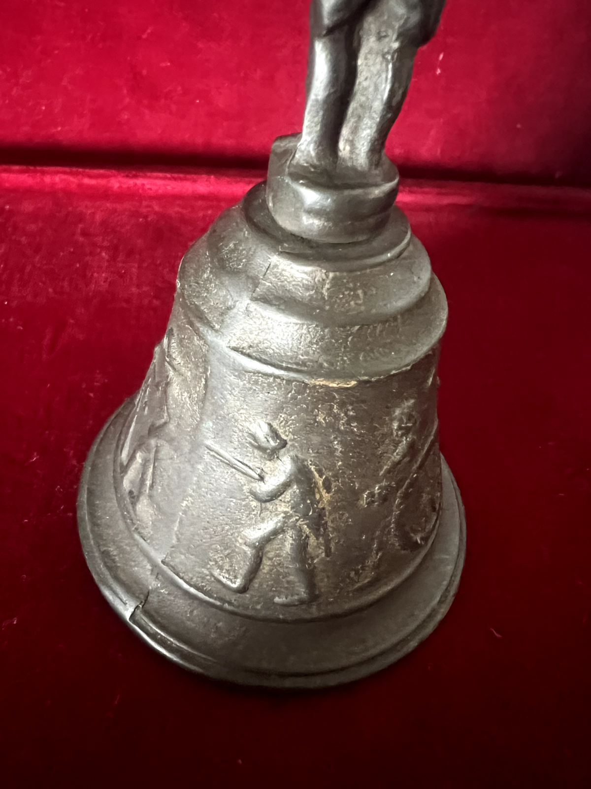 🔴 CAMPANELLO campanella campana metallo bronzo statua Napoleone h 12 cm vintage