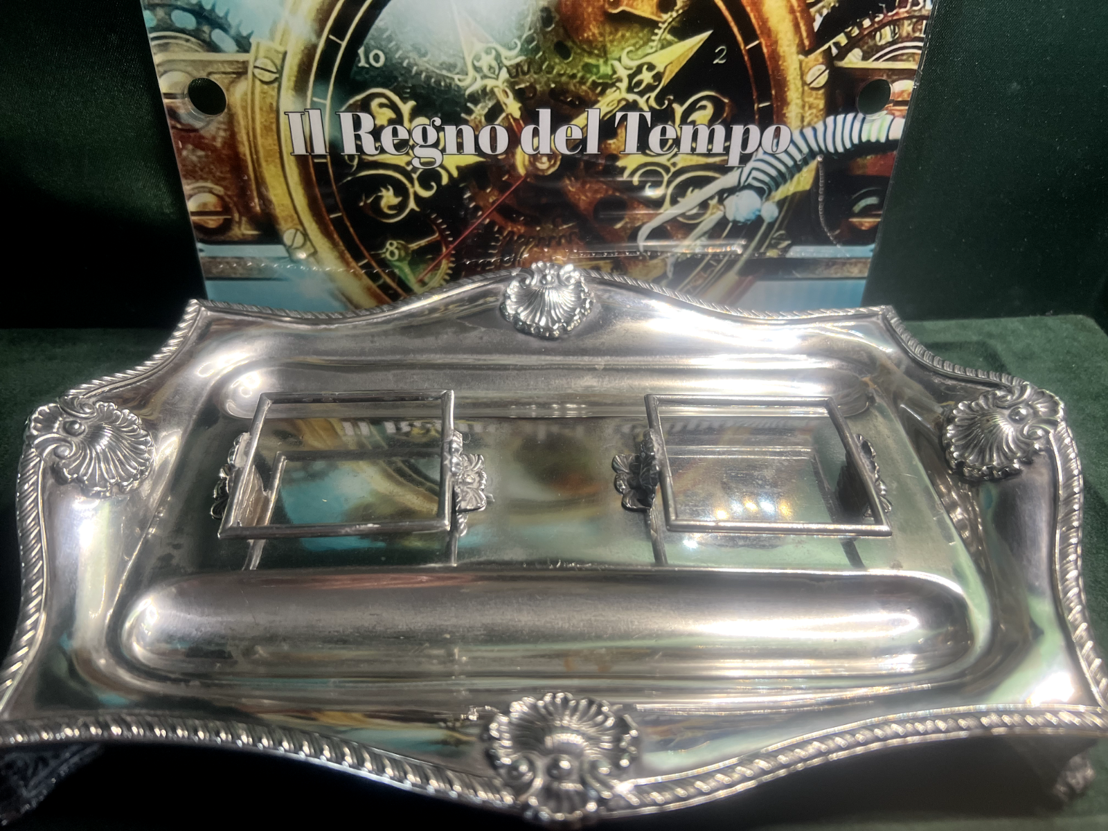 🔴 WALKER &amp; HALL Sheffield Muscheltintenfass, nummeriertes Vintage-Exemplar 