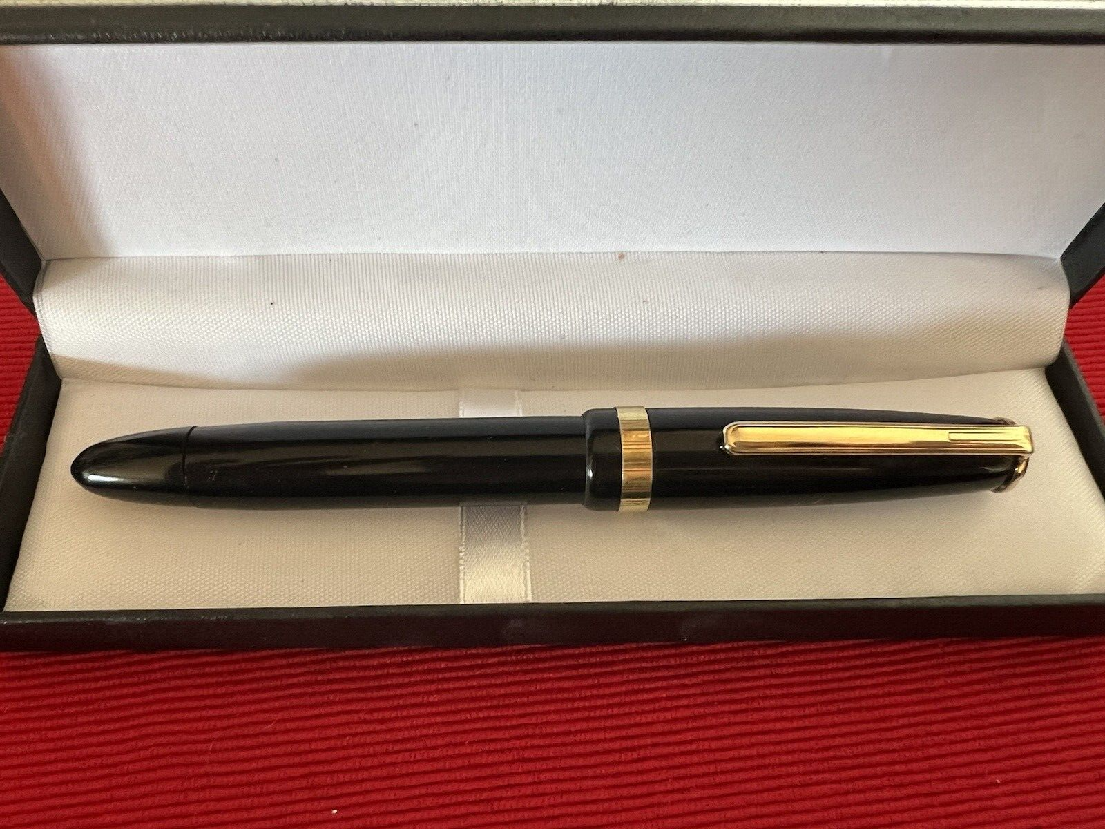 🔴 THE ROYAL PEN penna stilografica celluloide a pulsante SCRIVE vintage