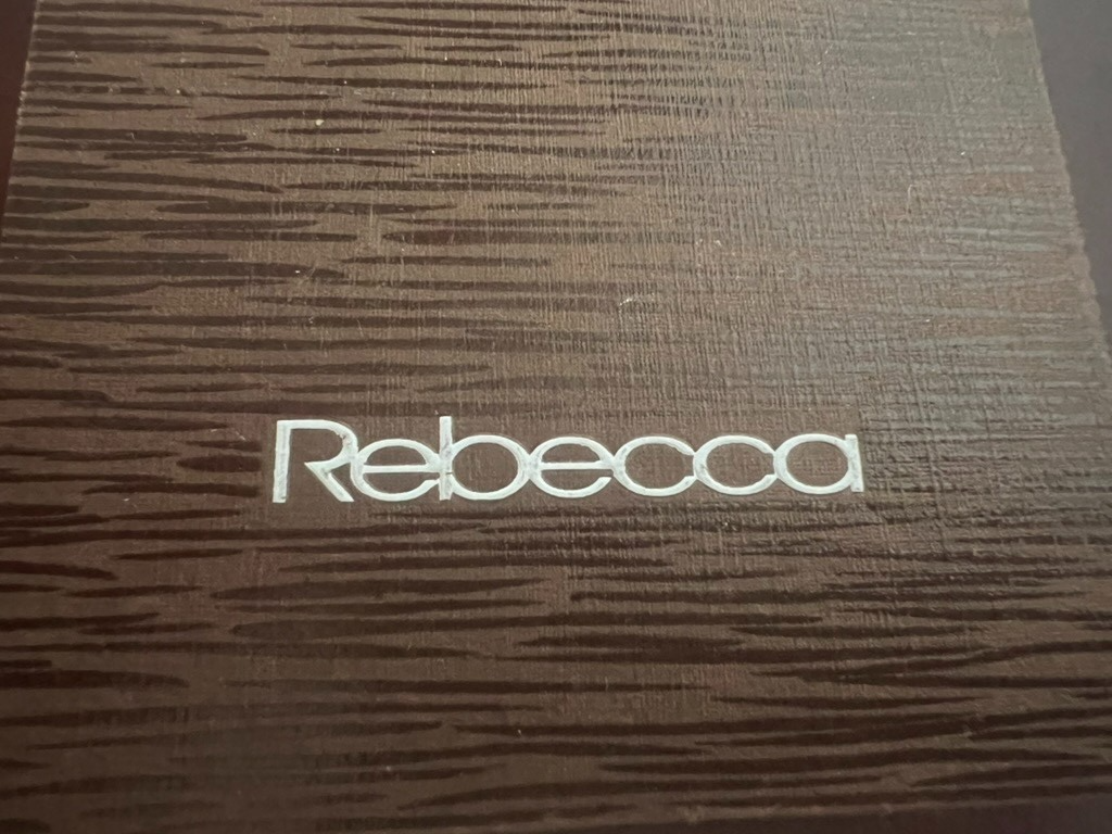 🔴 REBECCA scatola box gioiello bracciale collana anello effetto legno 10x10 h 5