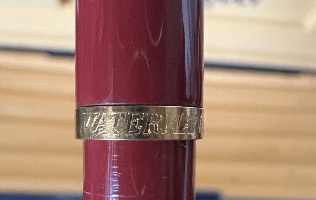 🔴 WATERMAN penna sfera lacca EXECUTIVE rosso bordeaux scrive garanzia