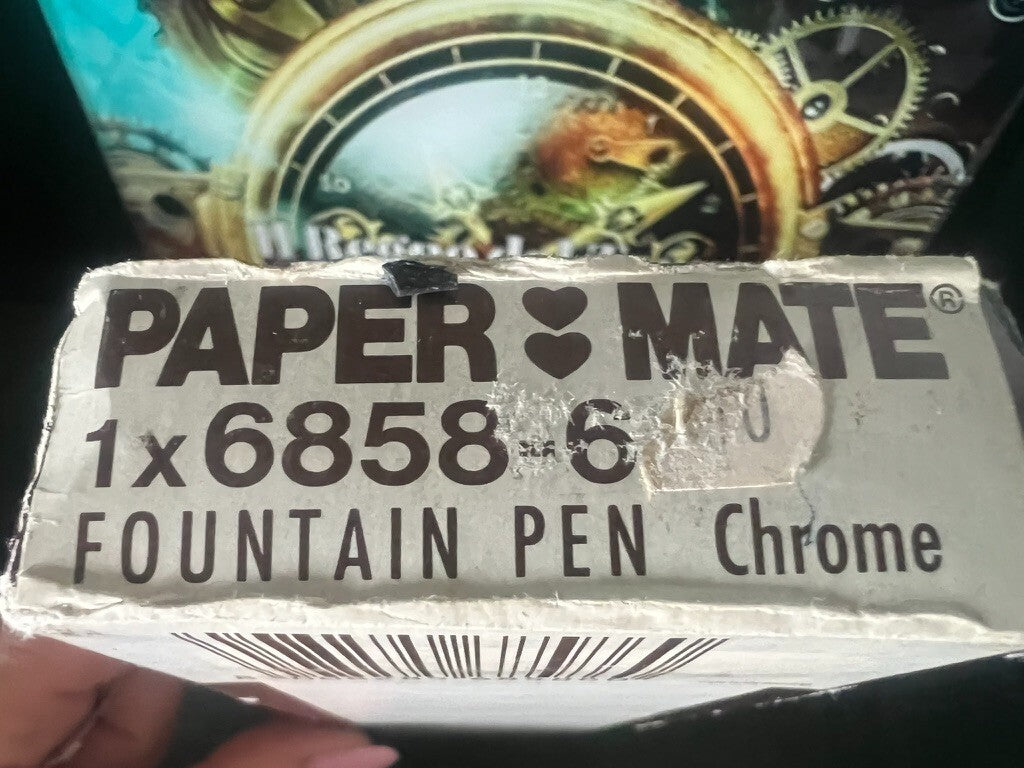 Papermate Pen Fountain Pen Chrome Pen (M) Charger Pencil Case Vintage