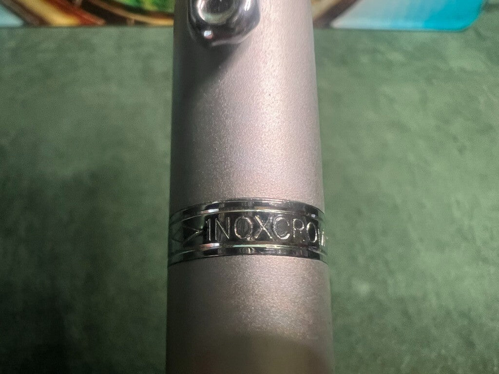 Inoxcrom Stylo-Plume Stylo à Plume Laque Aluminum à Cartouche Jamaisé Utilisé 