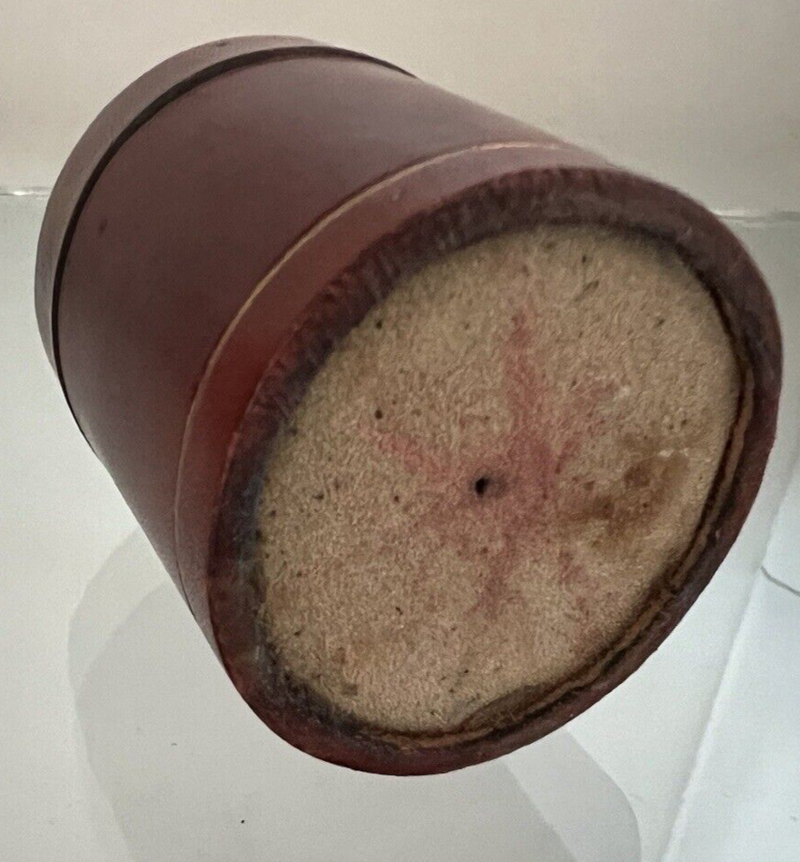 Uhrenbox-Anhänger, Schmuckstein, goldfarben, L 3,7 cm, H 5,5 cm, antik 