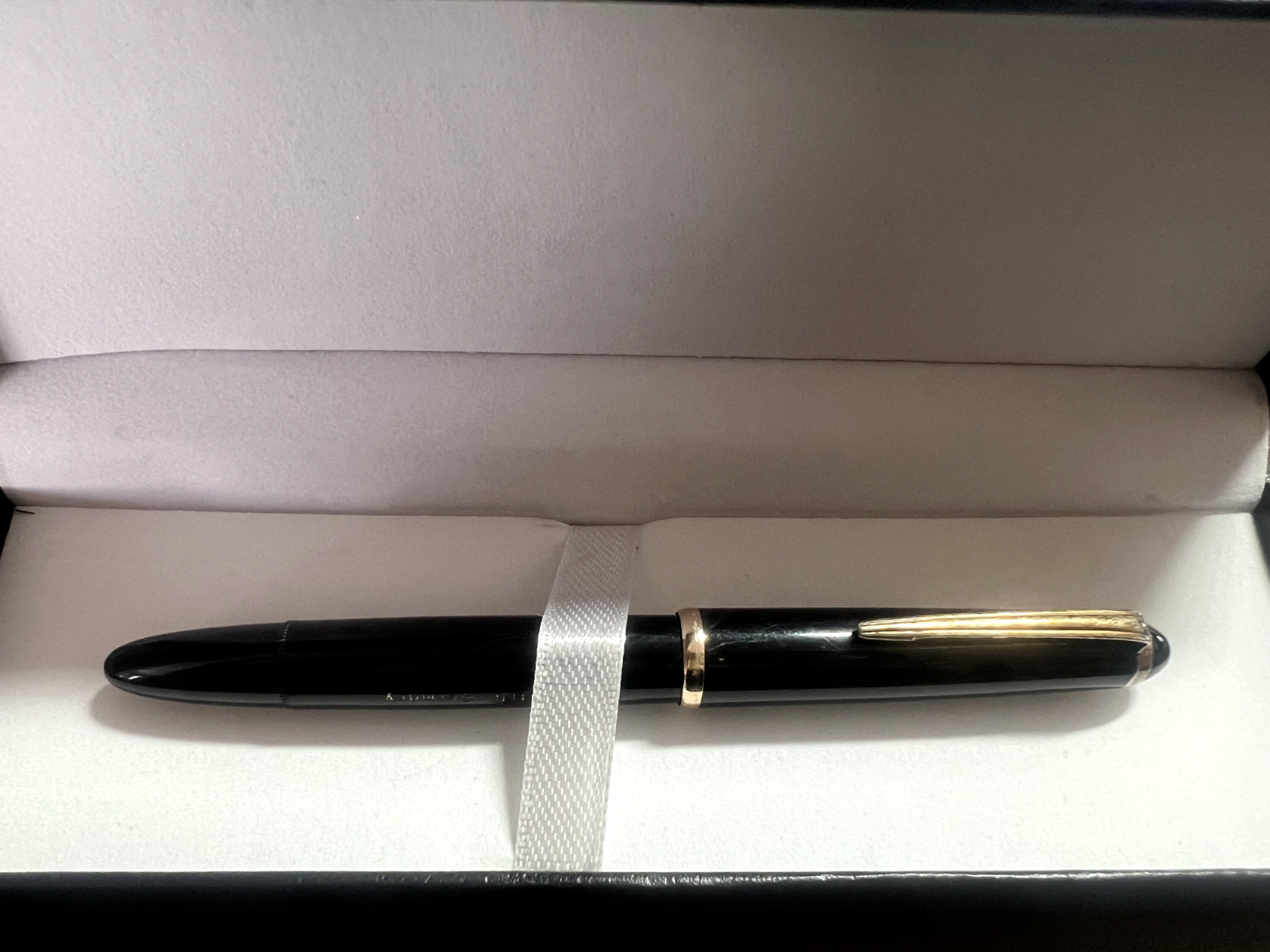 🔴 STAEDTLER penna stilografica PISTONE nera dorata pennino laminato oro vintage