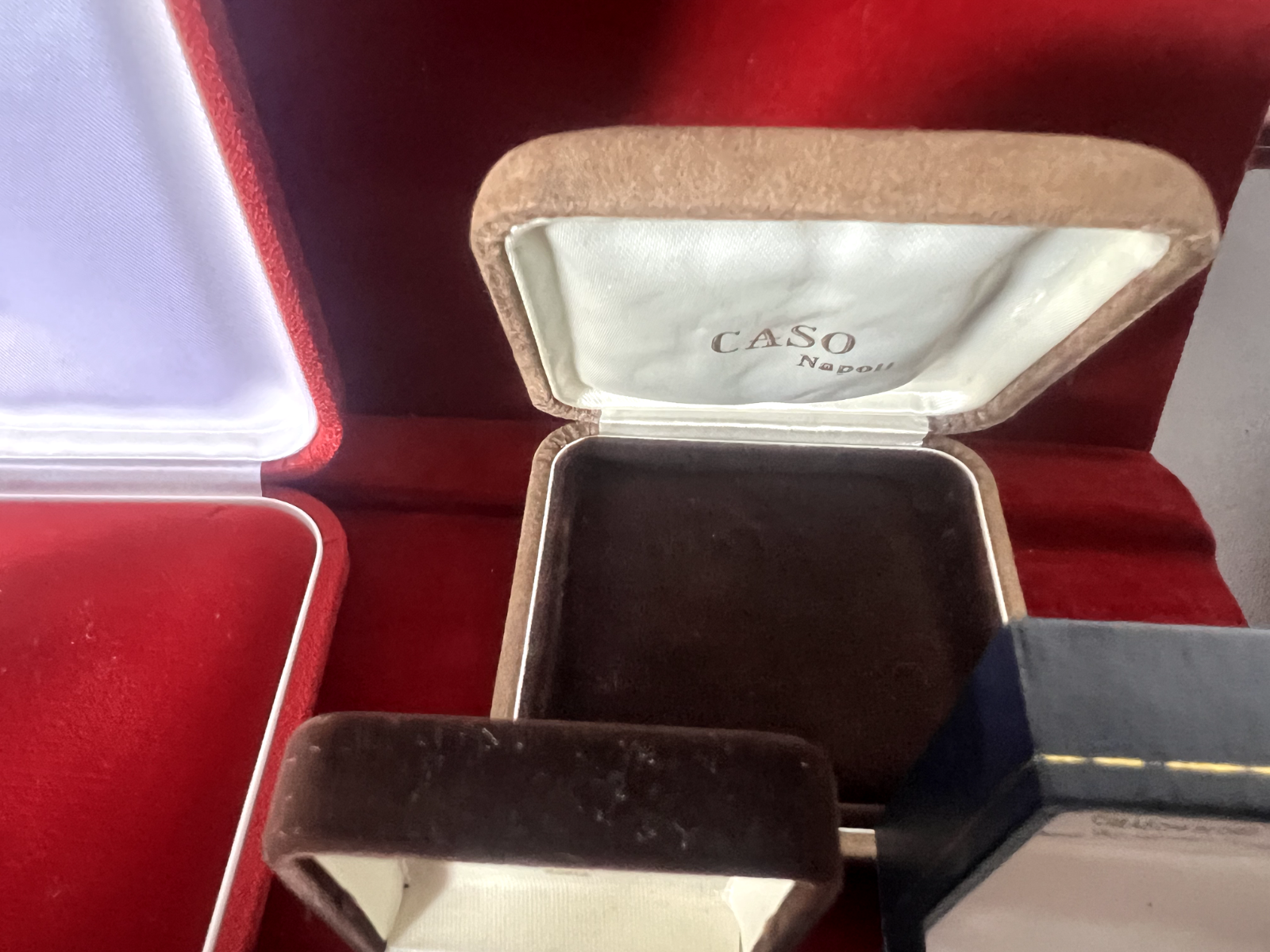 🔴 Schmuckkästchen für Anhänger, Ohrringe, Manschettenknöpfe, Schmuckkästchen, Etuis, Nr. 15 