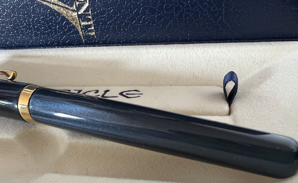 Visconti Stylo-Plume Sphère Périclès Bleu Marbré Écrit Boîte Et Certifié