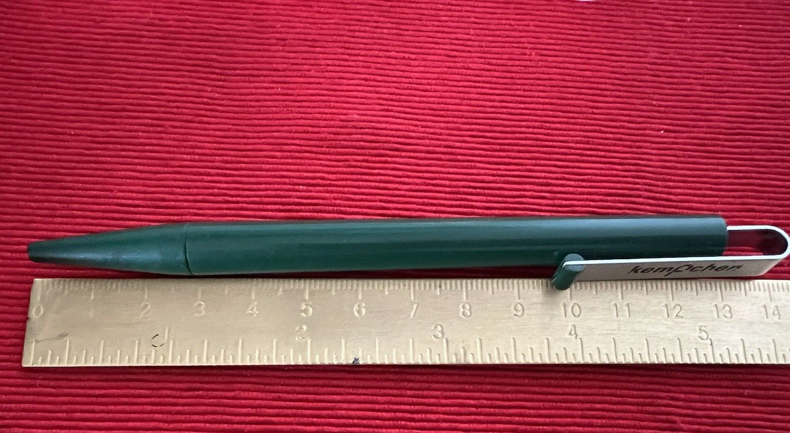 🔴 PILOT penna sfera pubblicitaria verde smeraldo scatto scrive vintage ANNI 70