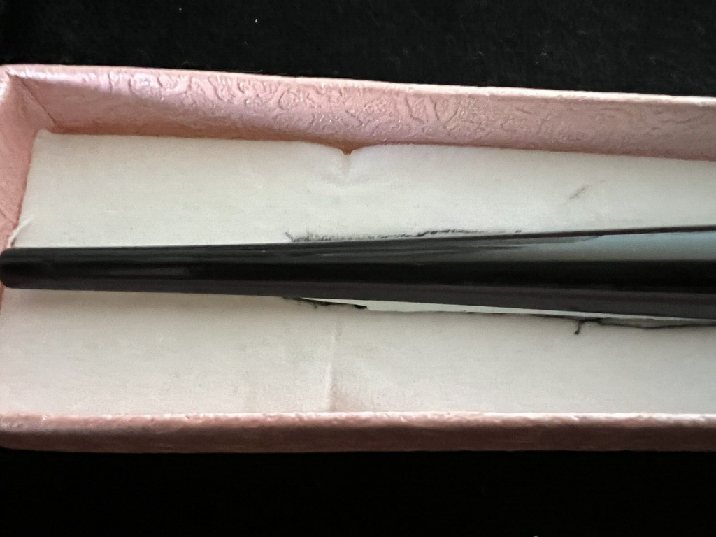 🔴 OMAS penna sfera stiloforo nera scrivania con SUPPORTO scrive vintage D