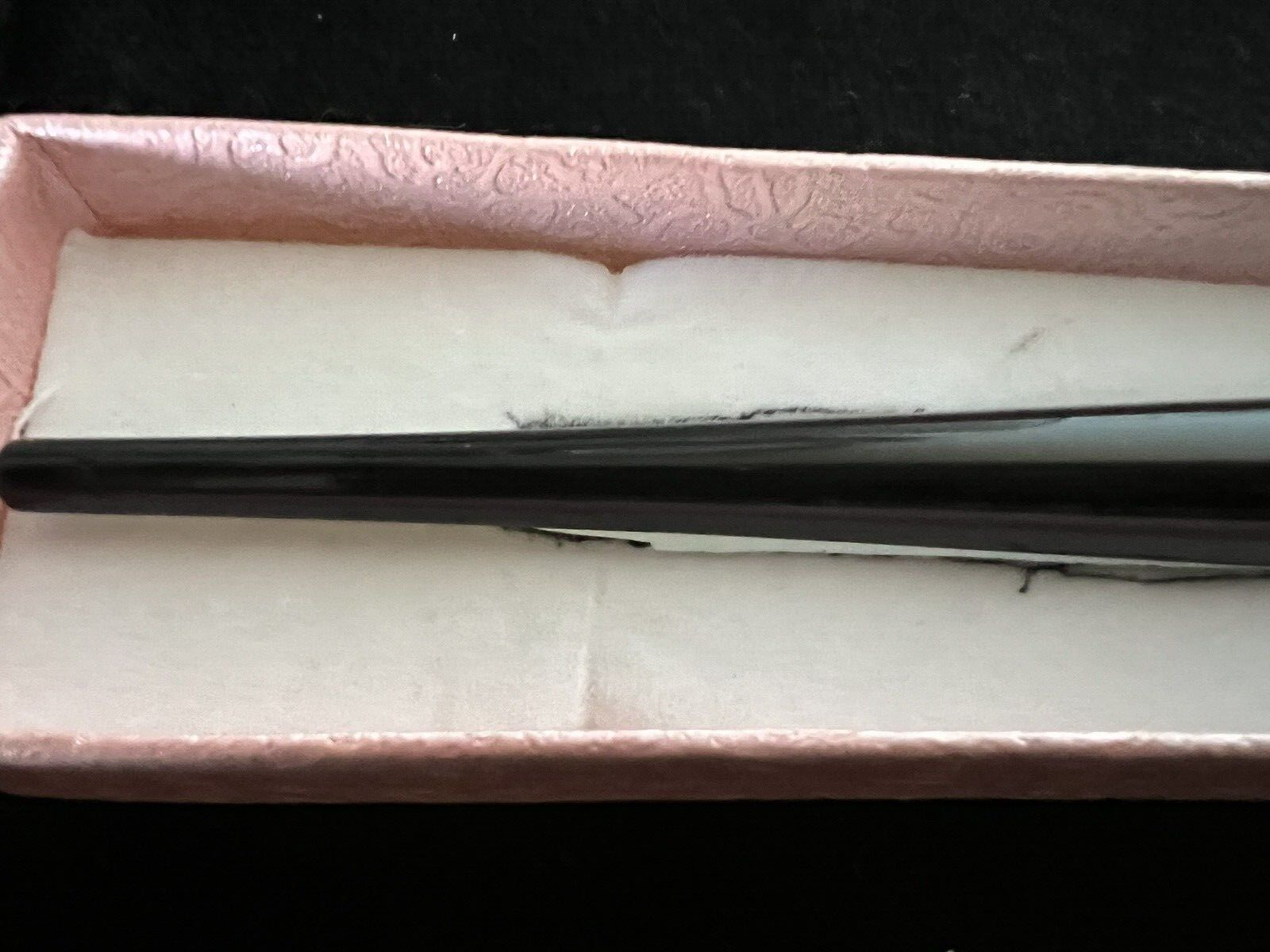 🔴 OMAS schwarzer Schreibtisch-Füllfederhalter mit Ständer, schreibt Vintage D 