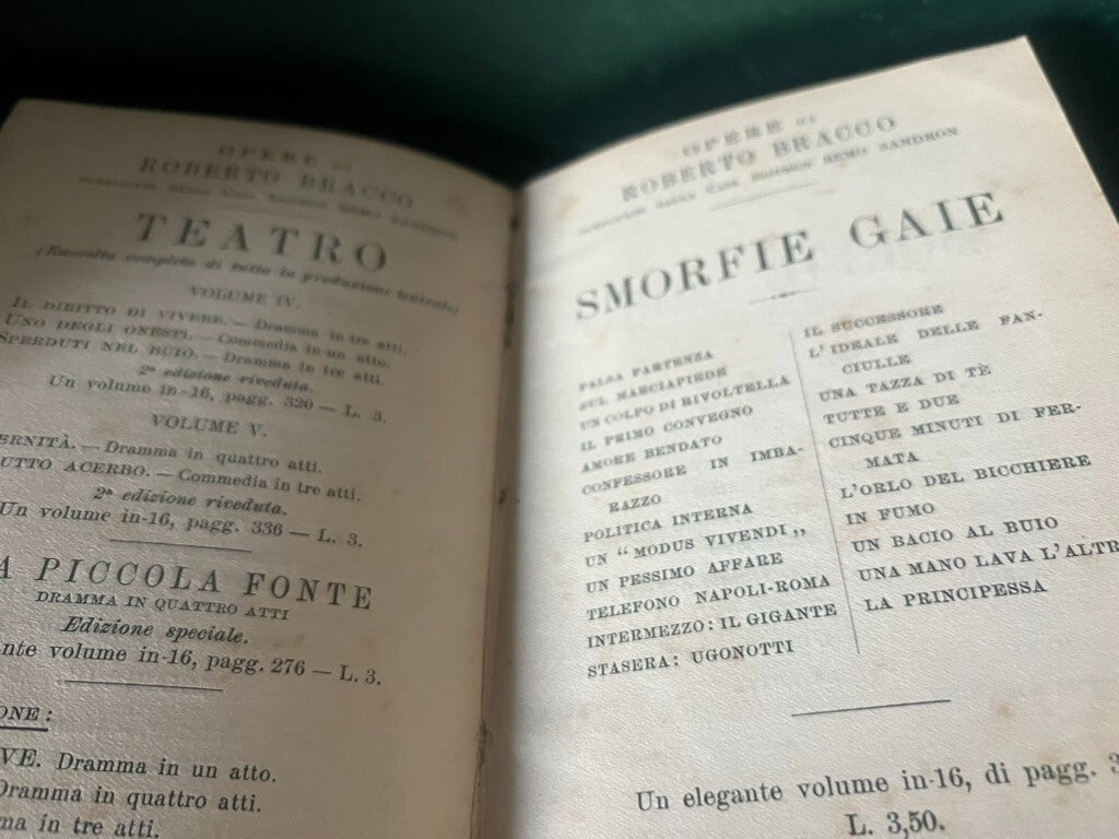 Livre Grimaçant Sombres Roberto Bracco Éditeur Remo Sandron
