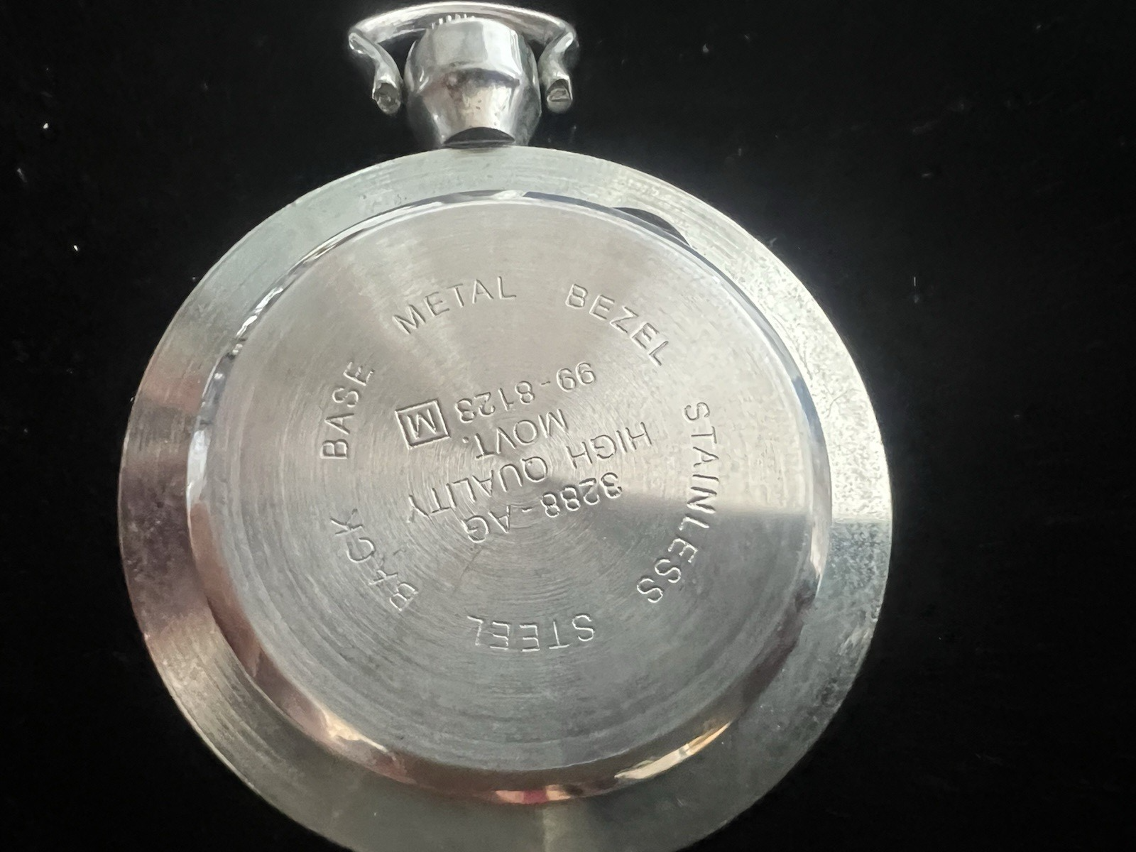 🔴 Orologio tasca uomo ALEXIS cromato Movimento quarzo funziona vintage