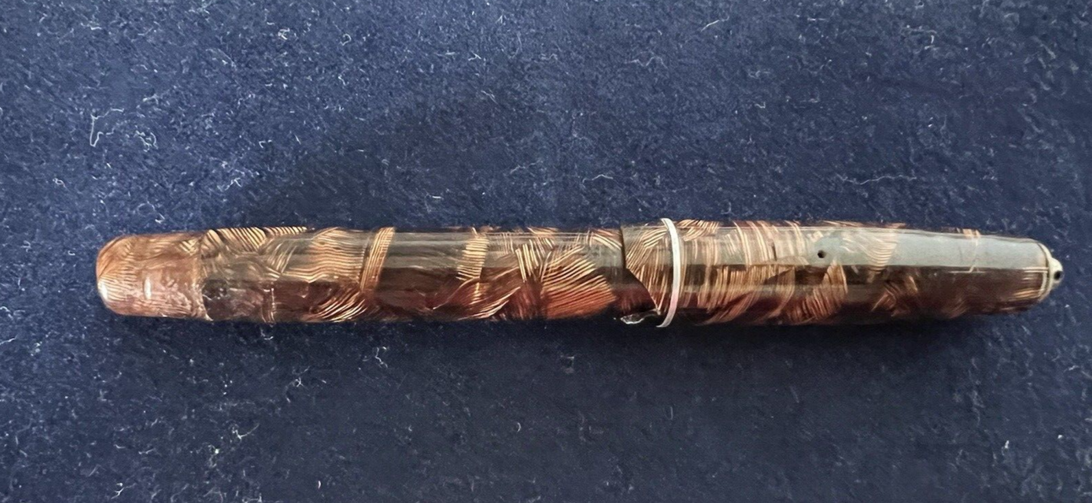 Aurora Stylo-Plume Stylo à Plume Selene Celluloïd Marbré Écrit Antique 1930 