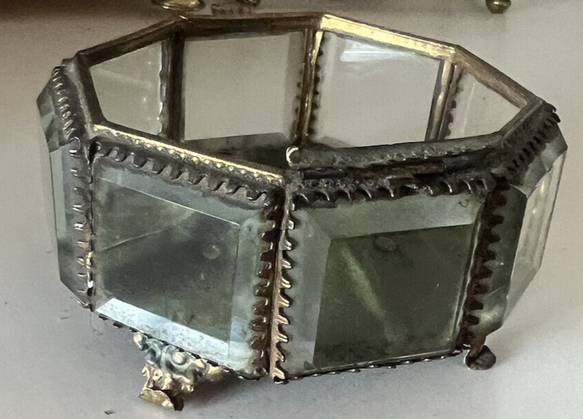 🔴 Espositore orologio tasca bronzo cofanetto porta gioie portagioielli antico