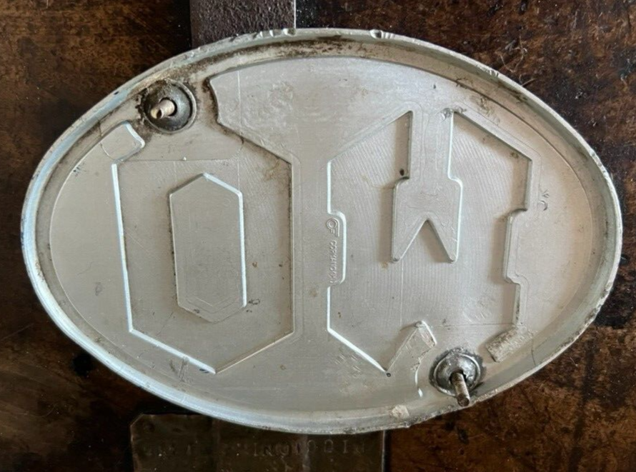 Fiat Coat of Arms Van Om Emblem Print Plate Aluminum Original Vintage