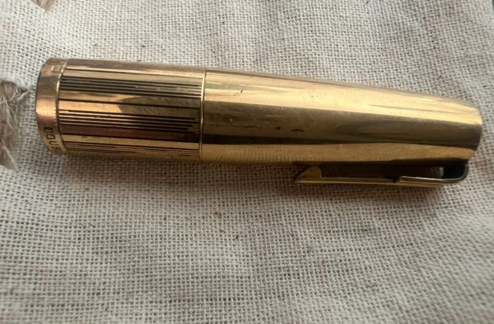 WATERMAN'S Hooded Pen Fountain Silver Plated Gold Vintage Parts Spare A