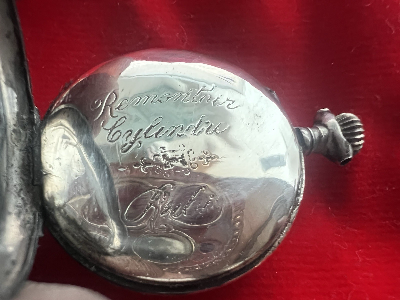 🔴 Orologio tasca ARGENTO 800 donna da revisionare parti vintage REMONTOIR 6