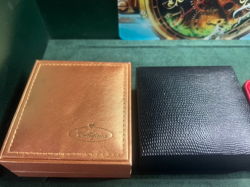 🔴 Vintage Schmuckkästchen für Anhänger, Ohrringe, Manschettenknöpfe, Etuis, 4er-Set, Nr. 11 